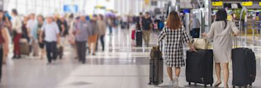 Passengers at Airport waiting to board
